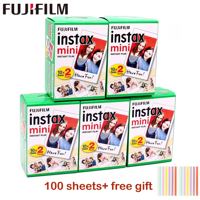 

Пленка Fujifilm instax mini 9 с белым краем, 10-100 листов, 3-дюймовая широкая пленка для мгновенной камеры mini 8 7s 25 50s 90, фотобумага