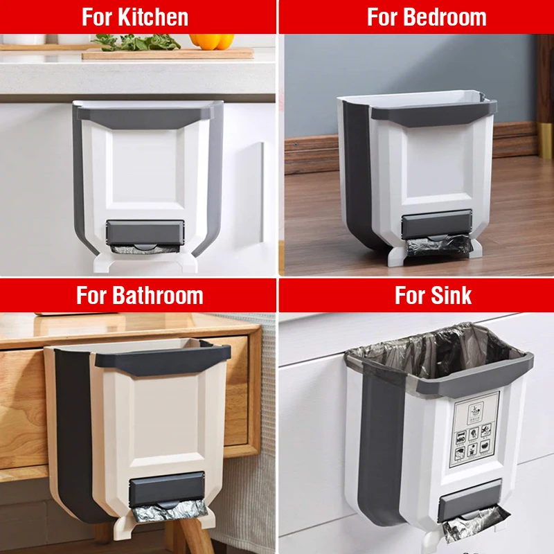 

Kitchen Car Folding Trash Can Trash Can Garbage Bin Trash Bin Rubbish Bin Dustbin Waste Bin For Kitchen Recycle Bin Garbage Can