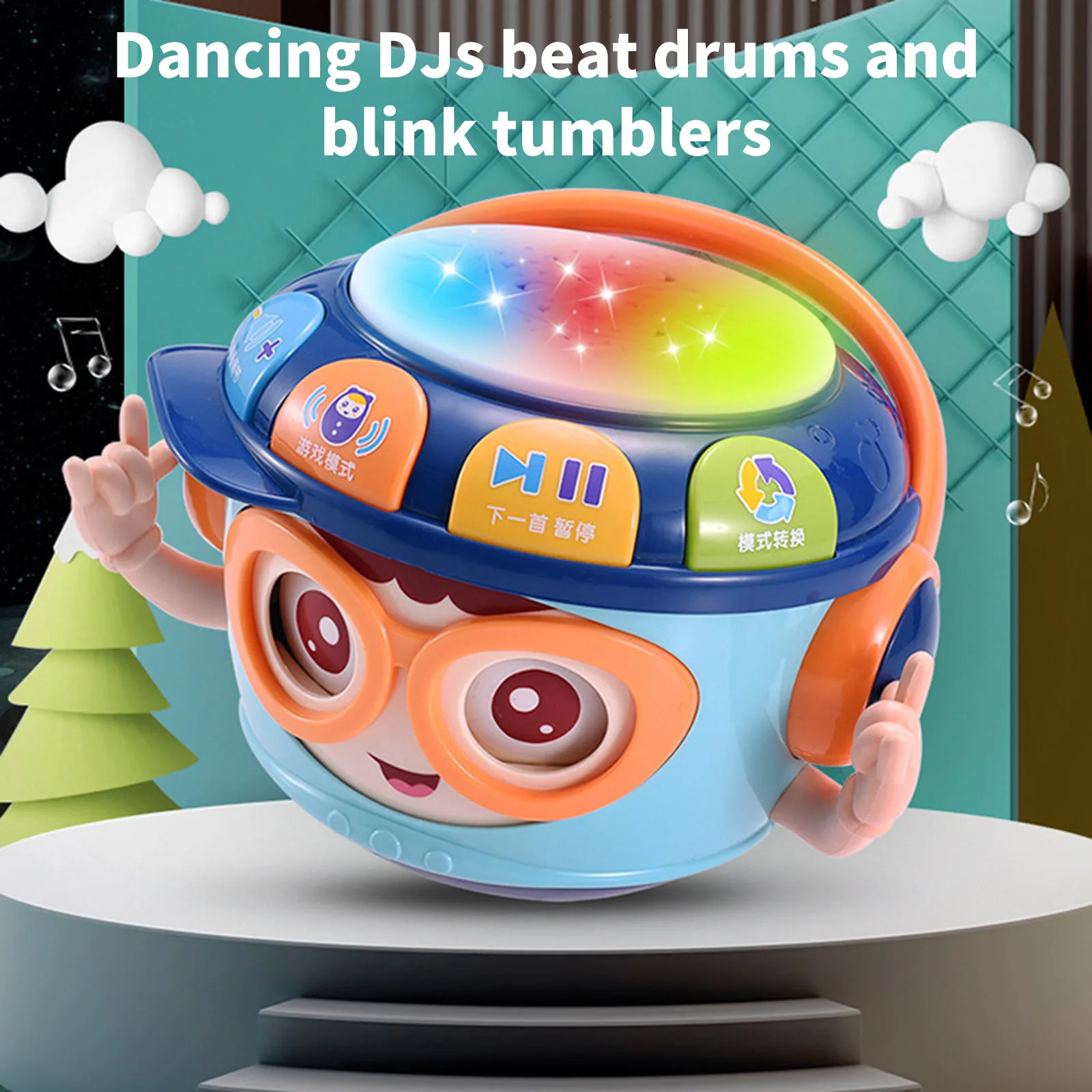 

Baby Rattle Bed Bell Tumbler Toy Music Hand Drum Beat Early Educational Toy Children Infant Learning Developmental Toy