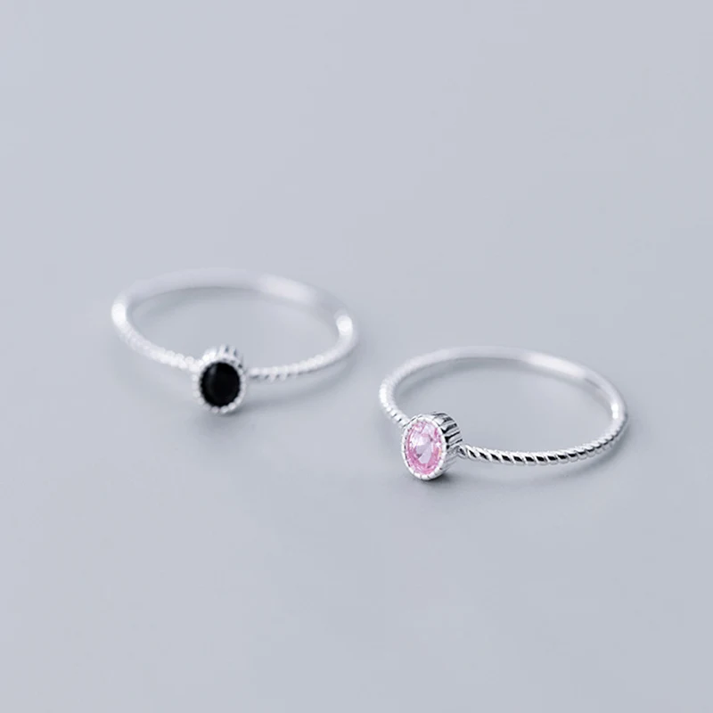 Женские кольца из серебра 925 пробы уникальные свадебные на палец черного или