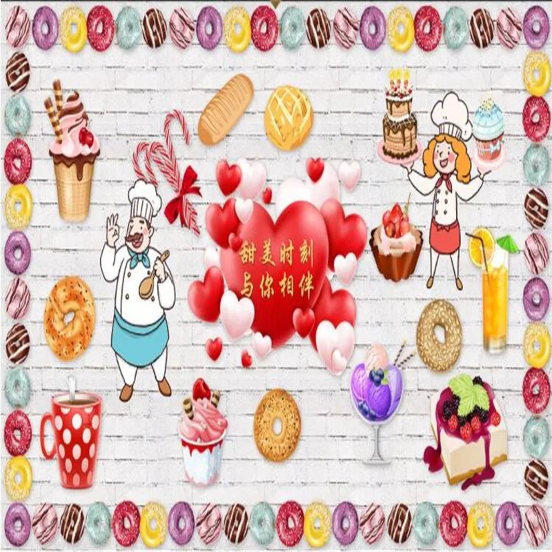 На заказ теплая Милая выпечка десерт магазин промышленное украшение фон