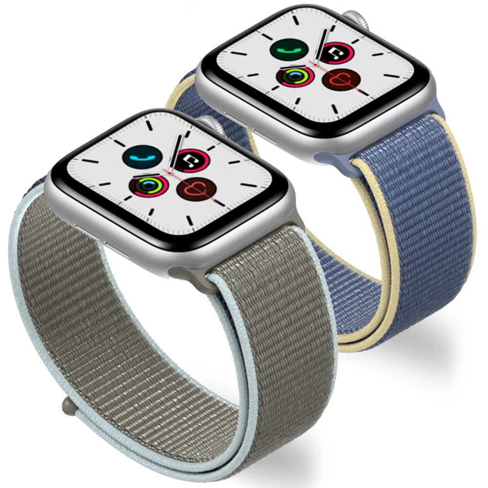 Ремешок для часов Apple серии 4/3/2/1 38 мм 42 мм нейлон дышащий мягкий сменный спортивный ремешок для iwatch, версия series 5 40 мм 44 мм