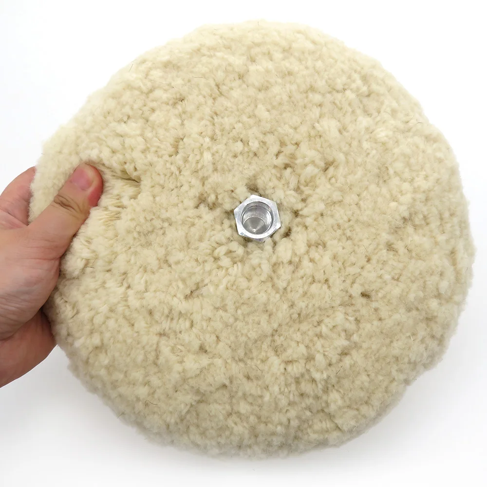 

7" Inch 180MM Polisher Waxing Buffing Pads Wool Polisher Bonnet For Car paint Care Double-Side 100% Wool Car Polishing Pad