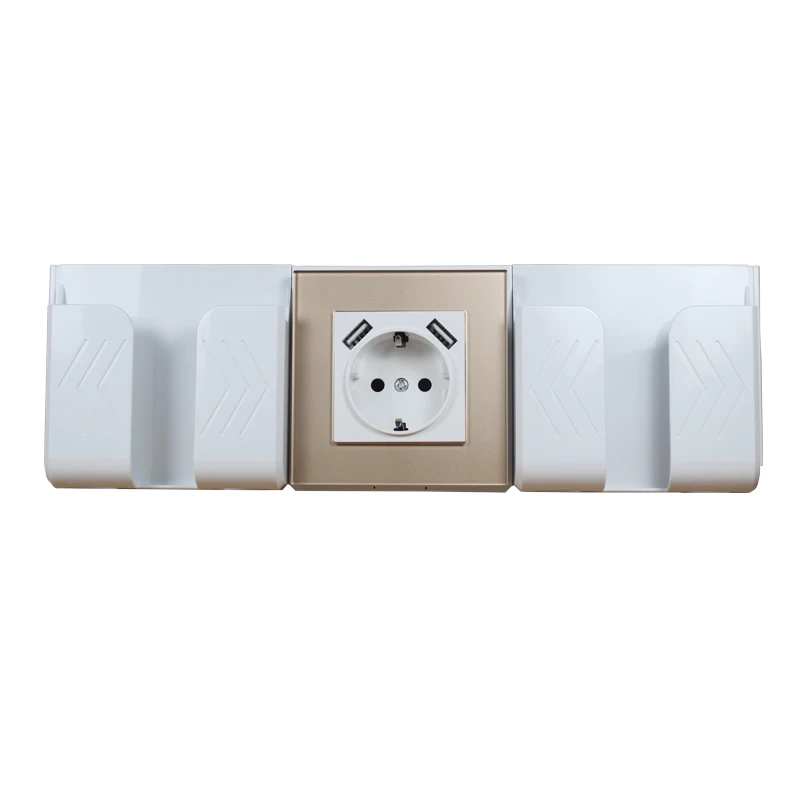 2019 новый дизайн USB настенная розетка золотистого цвета акриловый рамка
