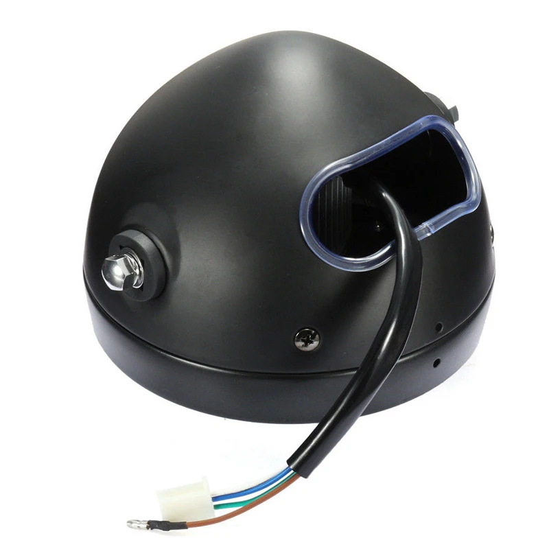 6.5 inch Universal Motorcycle Halo Ring Blue Led Headlight For Honda Cafe Racer 12V |