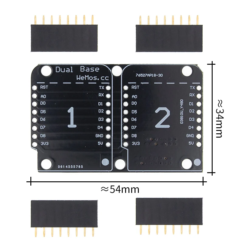 10 комплектов двойной разъем базовый щит для WeMos D1 Mini NodeMCU ESP8266 Diy PCB Плата