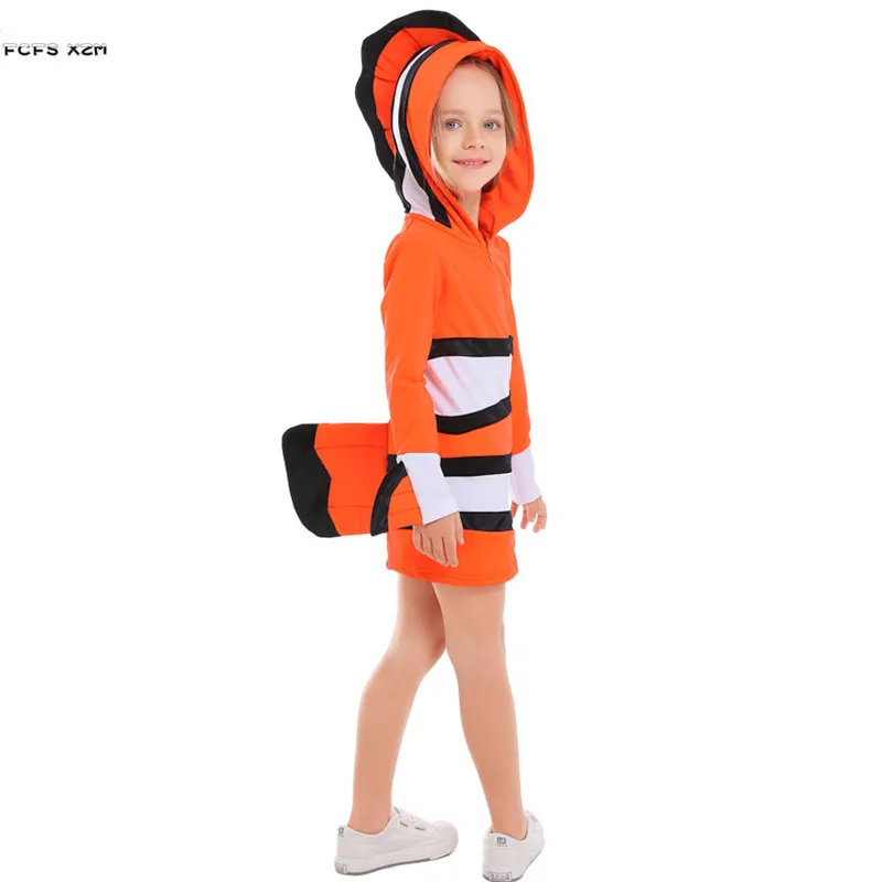 Обувь для девочек на Хэллоуин Костюмы Клоуна в виде рыбы детей Косплэй