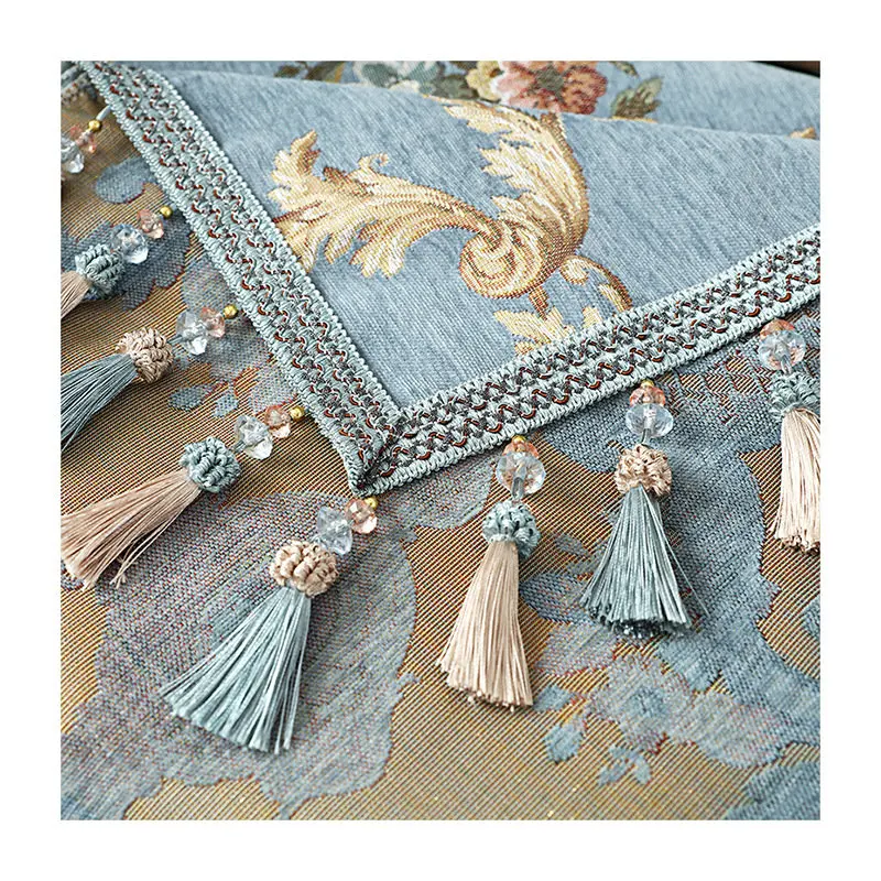 Европейский роскошный чехол для дивана с кисточками 1/2/3 местный жаккардовый