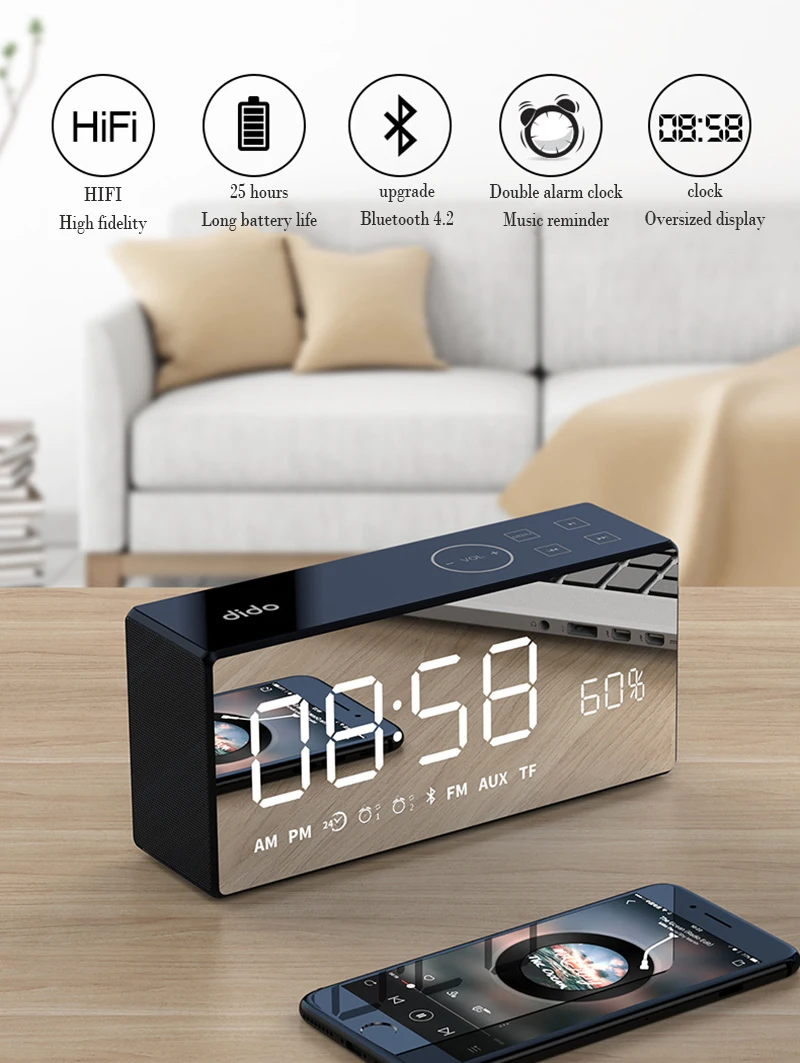 Беспроводной Hifi 3D стерео Bluetooth динамик бас сенсорная кнопка музыкальный центр