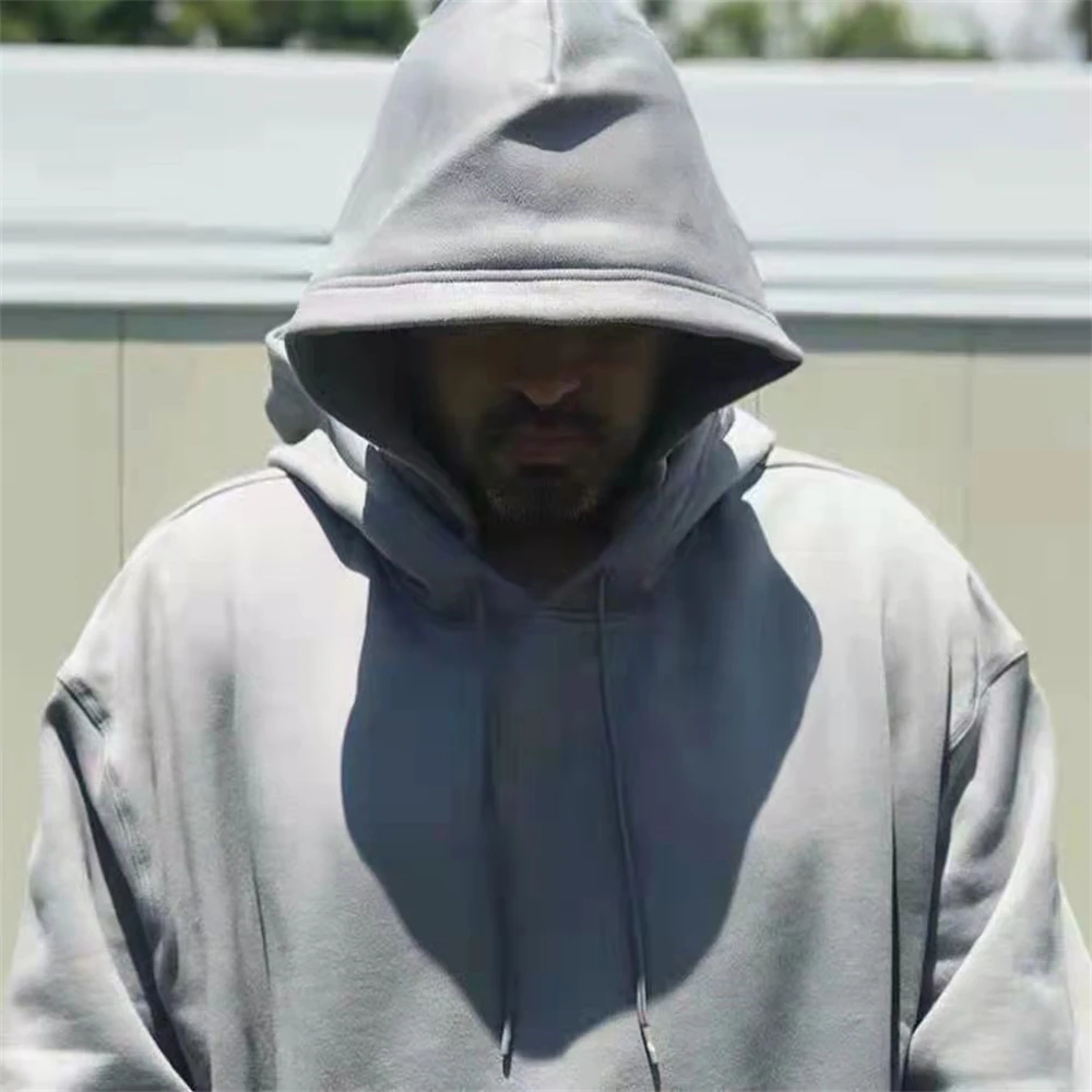 Мужская Спортивная Толстовка KANYE WEST серая толстовка с капюшоном Повседневная в