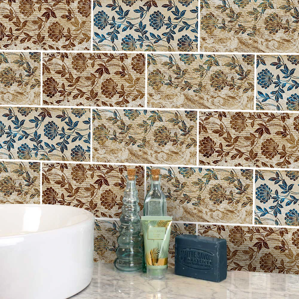 Королевский гранж цветочные настенные стикеры в стиле ретро маслостойкие