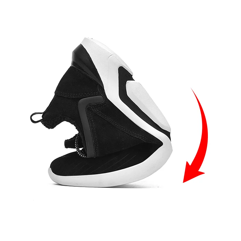 Мужские кроссовки из свиной кожи SUROM серые повседневные мягкой сохраняющие тепло