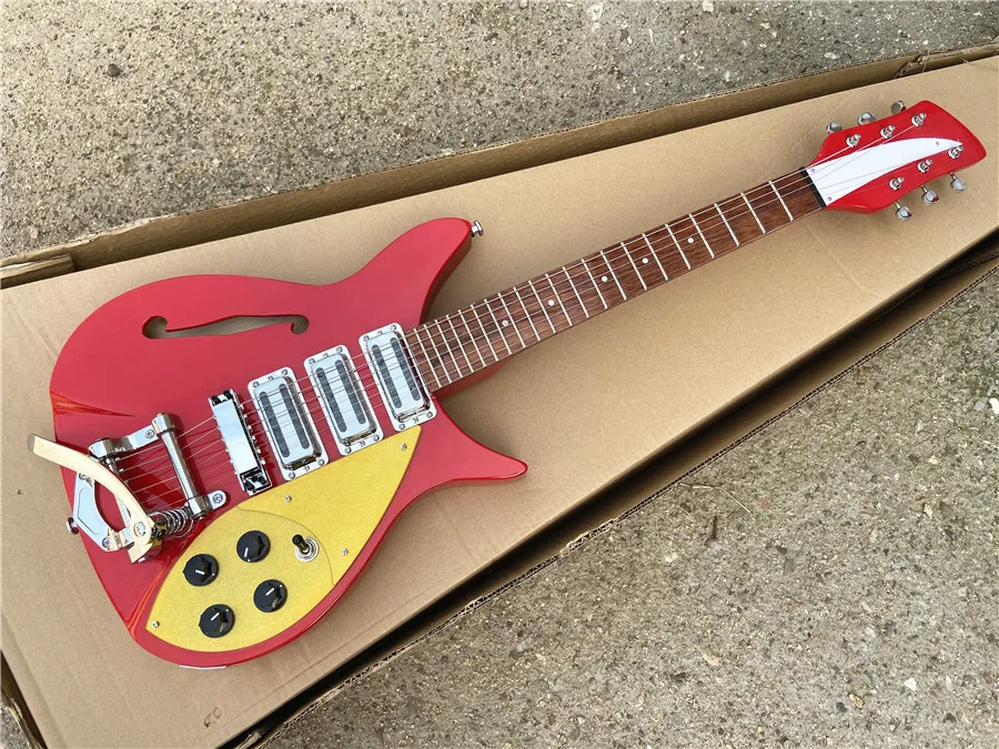 Высококачественная 325 электрическая гитара 6 струн красный палисандр гриф F