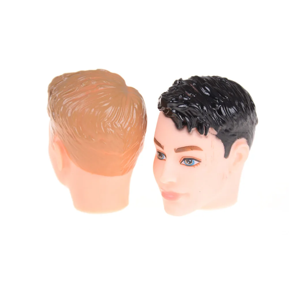2 шт. оригинальный мальчик куклы голова/случайный черный и нормальной кожи головы