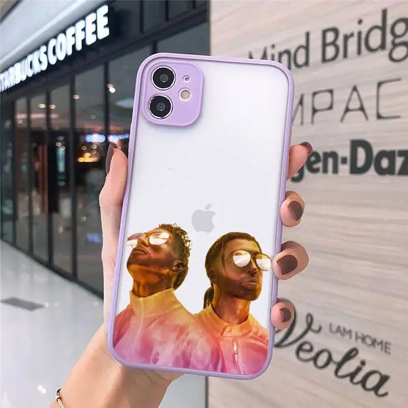 

PNL QLF Phone Cases Matte transparent For Purple iPhone 12 Mini 11 Pro XR XS Max 7 8 Plus X Back Cover