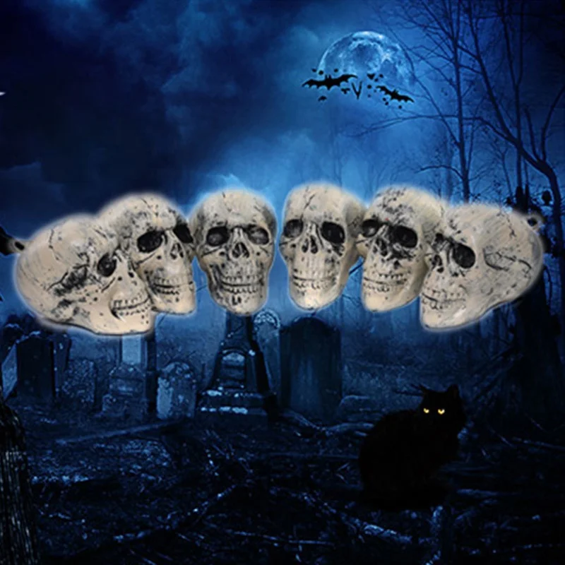 Хэллоуин сетчатый мешок пластиковый череп с подвохом страшный ужас реквизит