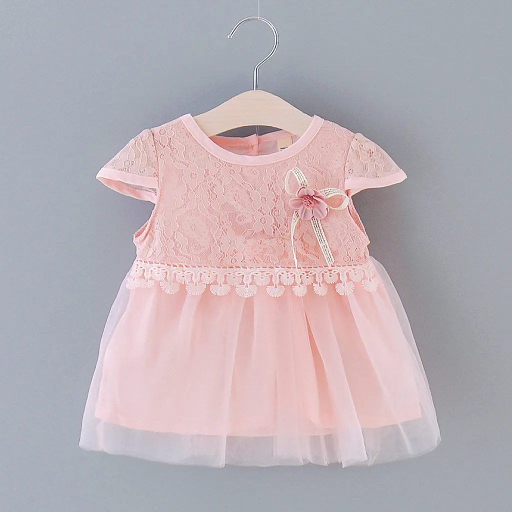 Новинка 2020 весенне-летнее платье для девочек детские топы с кружевным принтом
