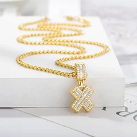 a z initial letters pendant necklaces for men women cubic zircon jewelry hip hop punk chain fashion gifts dropshipping