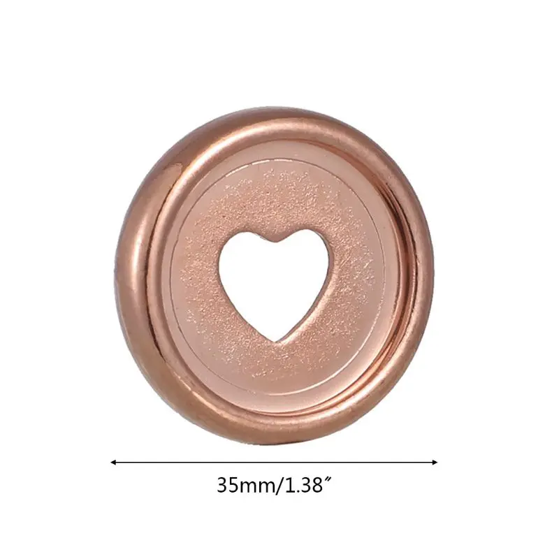 

20pcs 35mm Heart Binder Rings Mushroom Hole Loose Leaf Notebook Binding Disc DIY