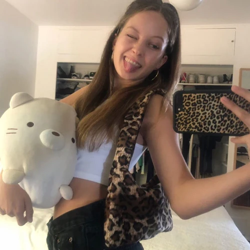 INS модная женская Versitile милая плюшевая с цветочным узором Наплечная Женская