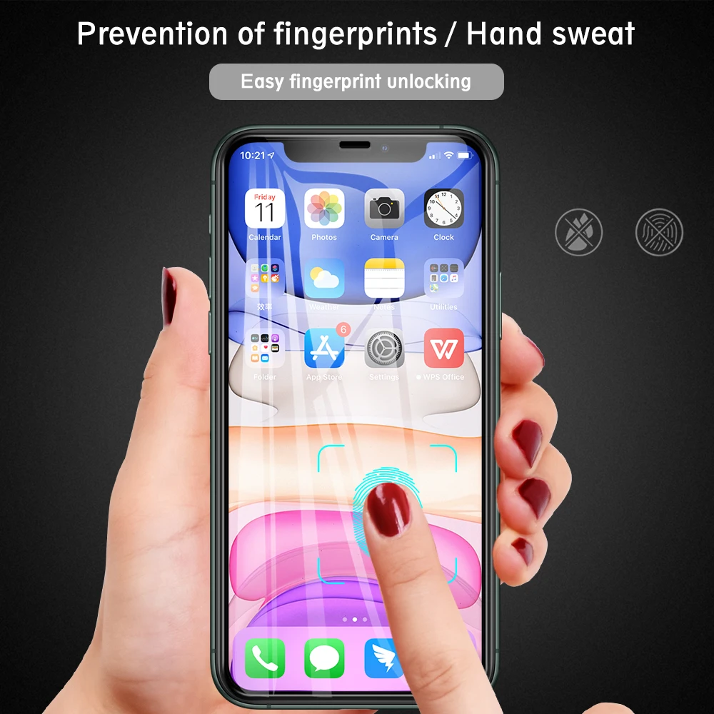 Закаленное стекло 5D для iPhone 11 Pro Xs Max Xr X 8 7 6 6S Plus пленка с полным покрытием и