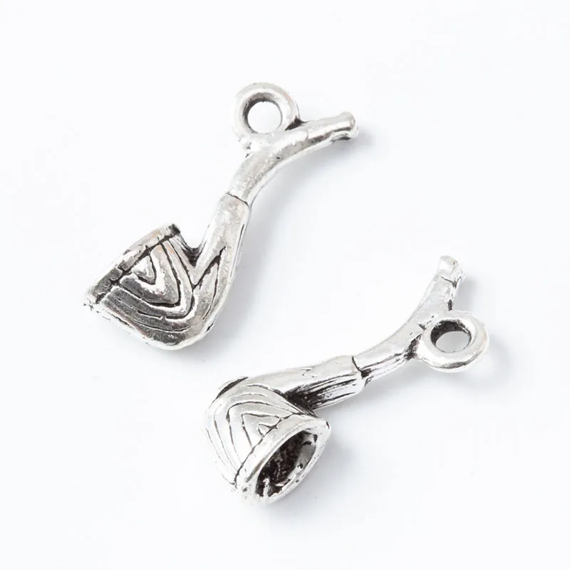Бесплатная доставка 240 шт. античные серебряные табачные трубки подвеска 20x7x5 мм -