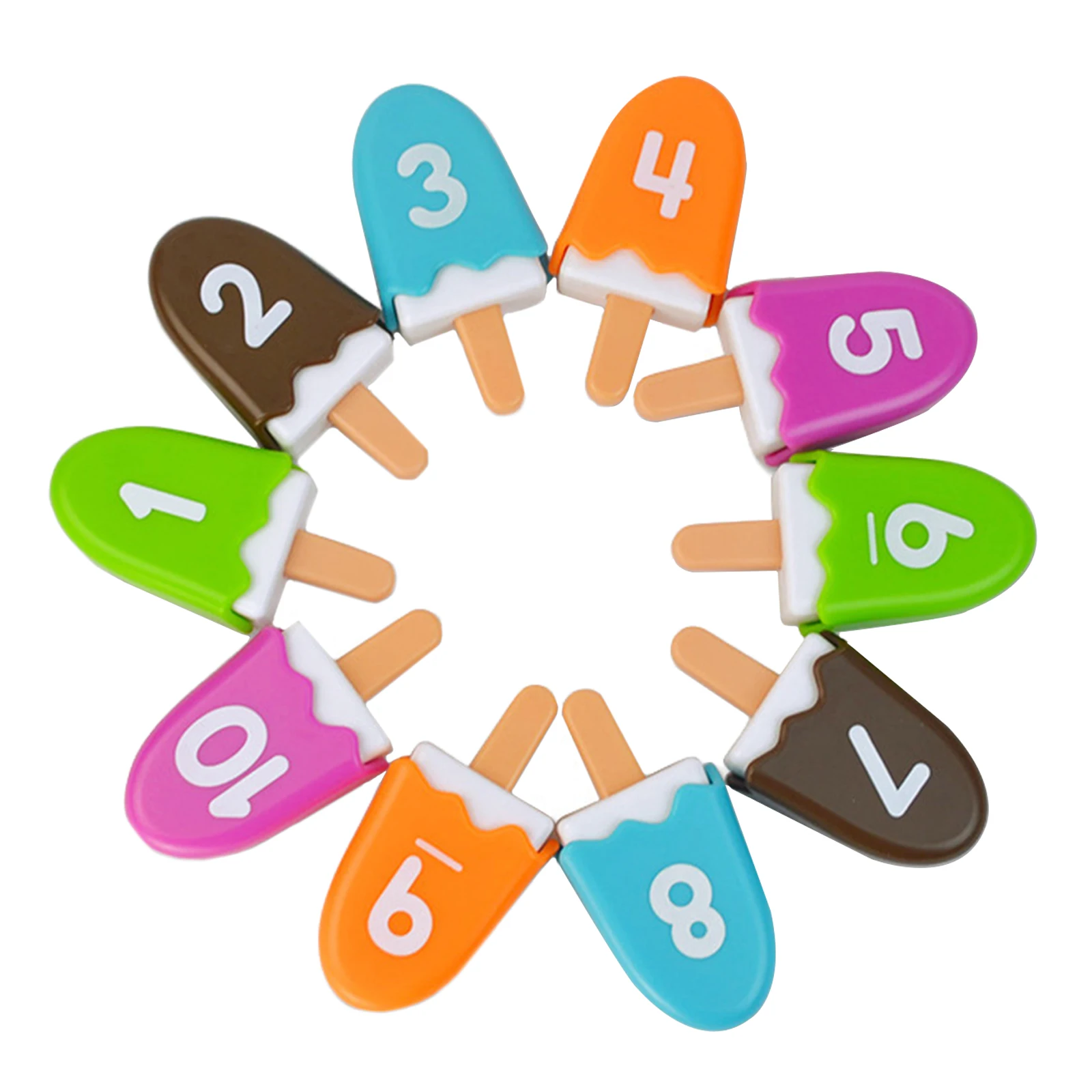 

10 x цифры, Подходящие Игрушки, распознавание цветов, Обучающие математические игрушки для детей