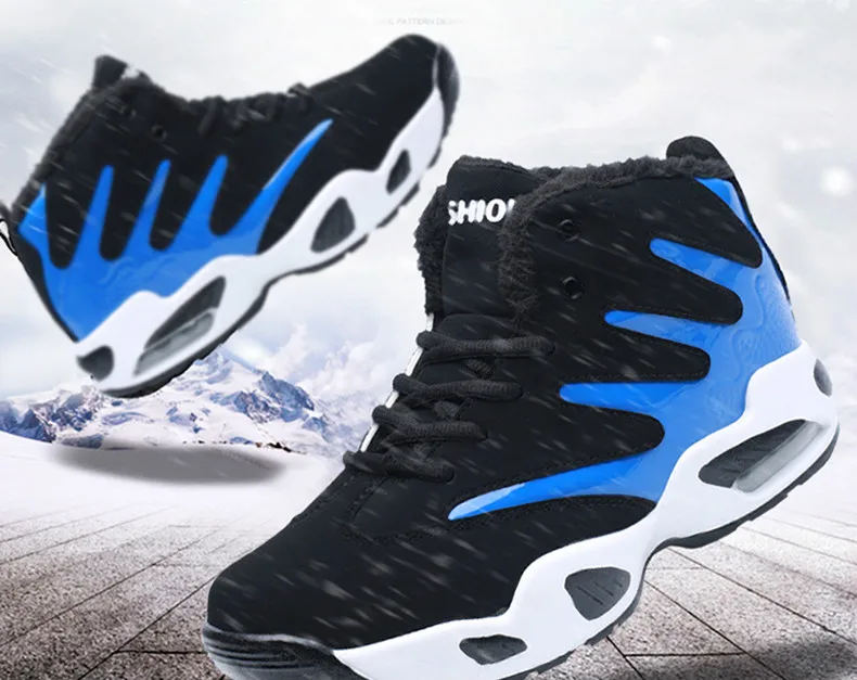 Shoes Men Sneakers Plush Warm Snow Boots Men Boots Fashion Hip Hop Shoes Men Sneakers Casual Shoes tenis masculino adulto AODLEE