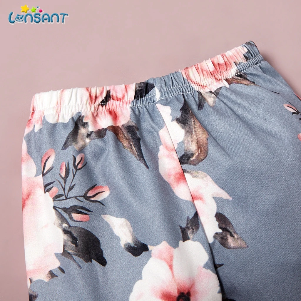 

LONSANT Newborn Baby Girl Clothes 2020 Autumn Ruffles Romper Floral Pants Headband Toddler Clothing Set Infant Girls Outfits N30
