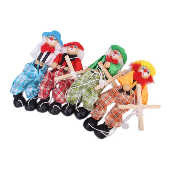 2 шт. деревянные куклы-марионетки клоуна для детей | Игрушки и хобби