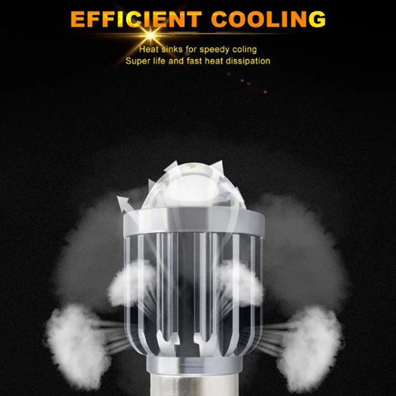 1pcs H4 H6 BA20D Moto Led Motorcycle Headlight Bulbs CSP Lens 6000LM Hi Lo Lamp Scooter Accessories Fog Lights 6000K 12V |