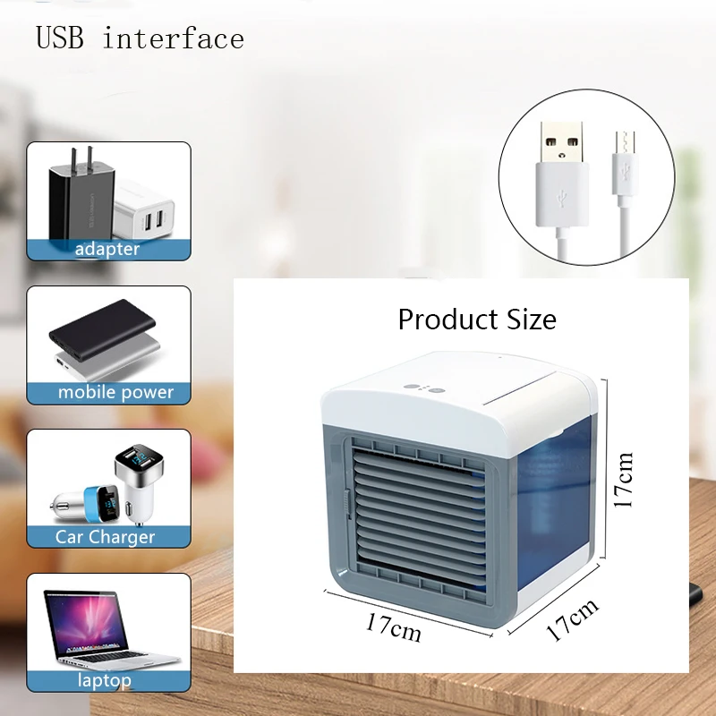 Охладитель воздуха вентилятор кондиционер увлажнитель охлаждения мини USB