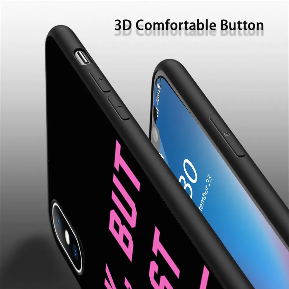 Чехол для телефона ok but first coffee черный мягкий силиконовый чехол iPhone 11 Pro Max X 5S 6 6S XR XS