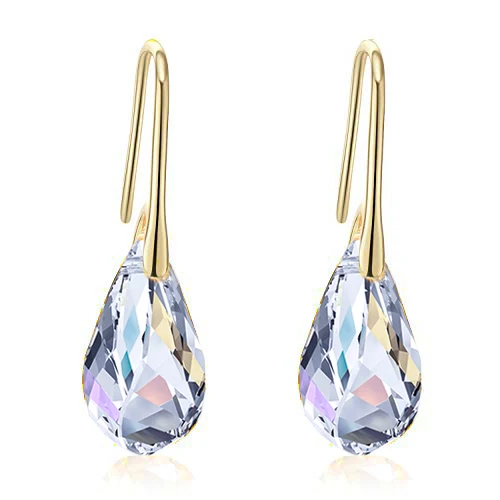 BAFFIN Модный золотой спираль кулон Висячие серьги кристаллы от Swarovski для женщин вечерние индийские ювелирные изделия подарок друзьям - Окраска металла: Crystal AB-Gold