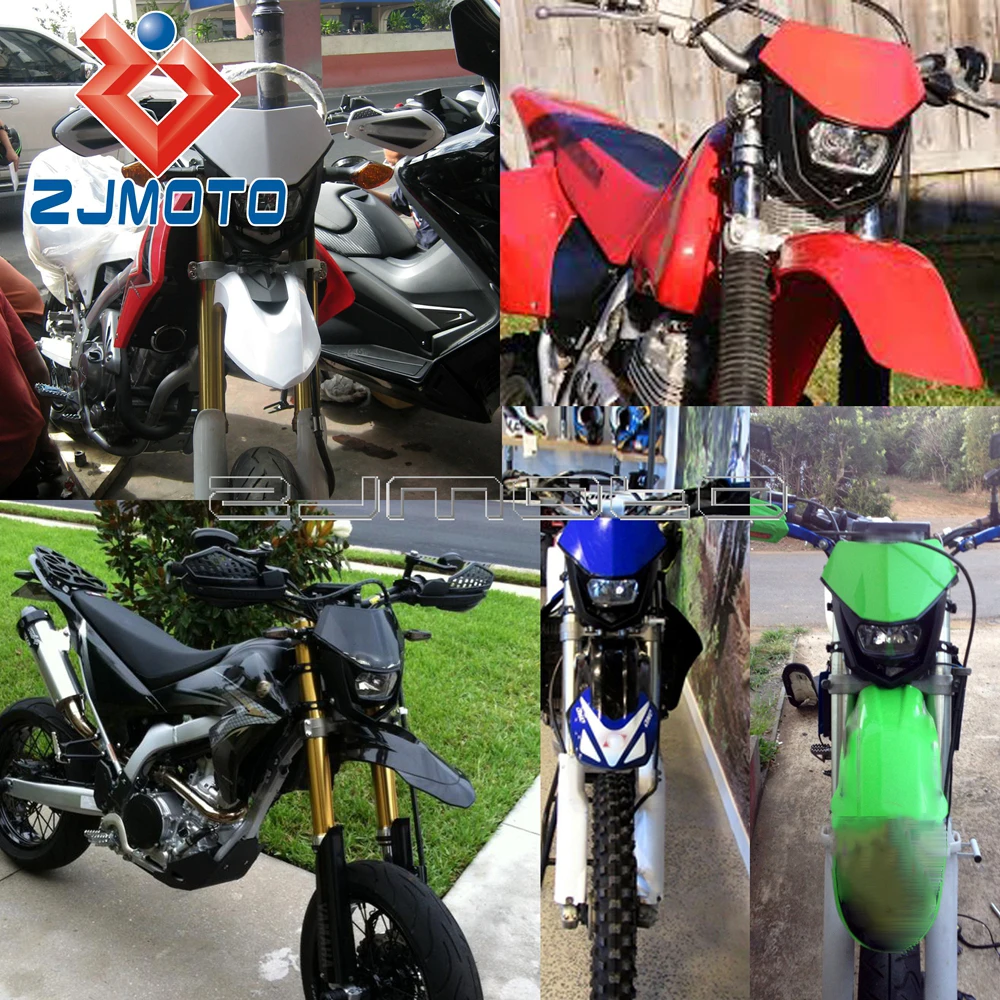 ZJMOTO H4 35 Вт фара обтекатель синяя внедорожная для мотоцикла передняя Yamaha YZ YZF WR WRF DT