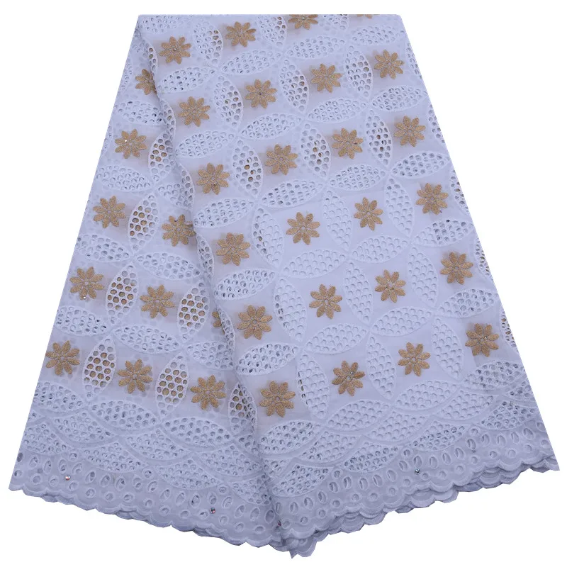 Персиковая африканская швейцарская хлопковая кружевная ткань модная