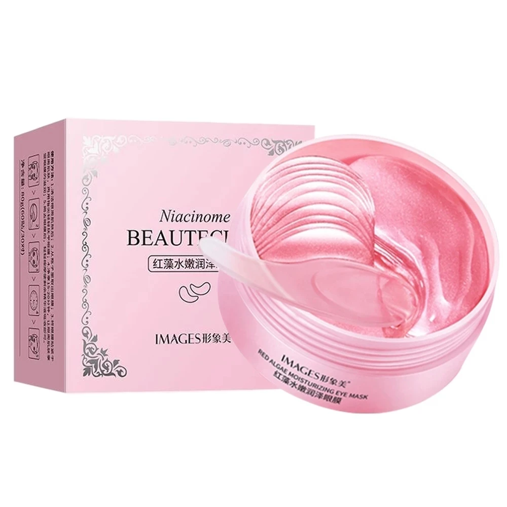 

Hydrogel eye patches with hyaluronic acid and red algae moisturizing Eye mask (60 pieces) Anti Wrinkle Eye Bags