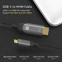 8k thunderbolt 3 cable usb c to hdmi 2 1 compatible 8k 30hz 4k 120hz 48gbps hdr usb3 1 cable for mackbook phone tablet more