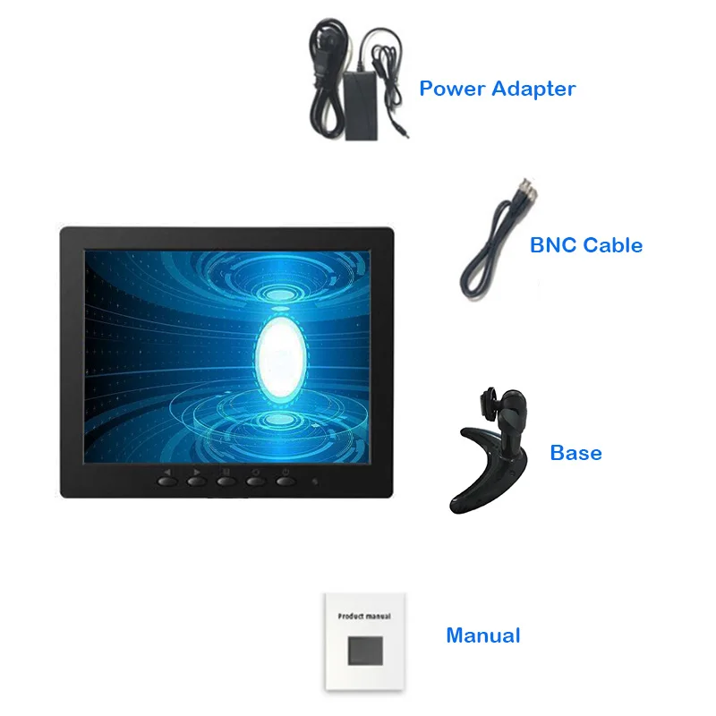 ZHIXIANDA 8 дюймовый IPS 1024*768 Монитор с BNC HDMI AV VGA USB вход для автомобиля CCTV DVR
