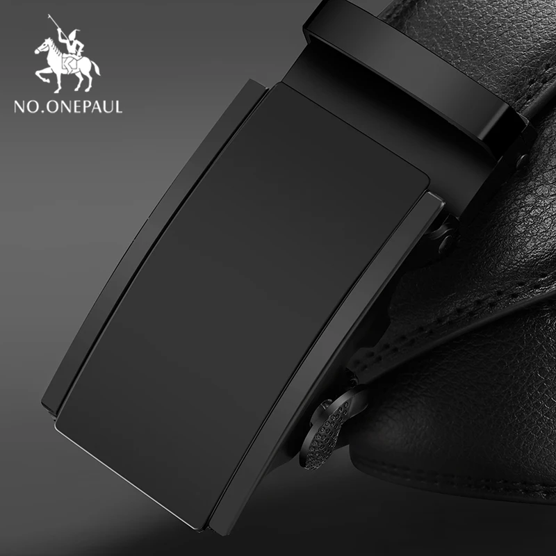 ZD11 NO. ONEPAUL, роскошный бренд, мужской из натуральной кожи, ремни для мужчин, высокое качество, ремень, автоматическая пряжка, черные, широкие пояса - Цвет: ZD11