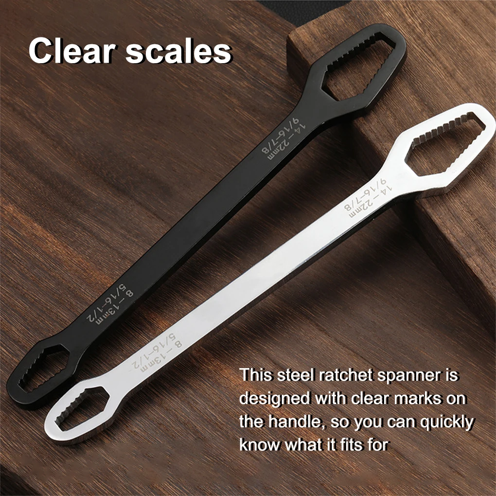 

Double Head Wrench Multifunction Screw Nuts Keys Repair Hand Tools for Car Bicycle Ratchet Wrench Universal Key 8-22mm