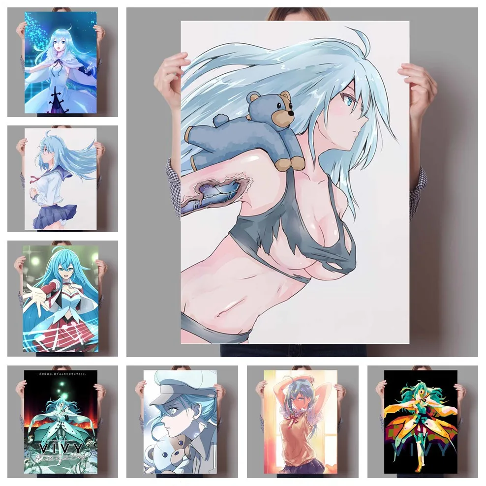 Плакат из аниме Weiwei-композиция флюорита скандинавский ретро холст картина на