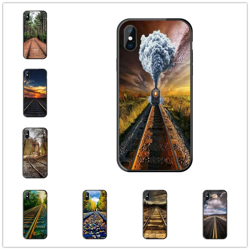 Декорации железной дороги Чехол для мобильного телефона iPhone 11 pro XS MAX 8 7 6 6S Plus X 5 5S SE