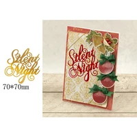 christmas xmas silent night word letter hot foil plates for scrapbooking diy paper cards crafts new 2019