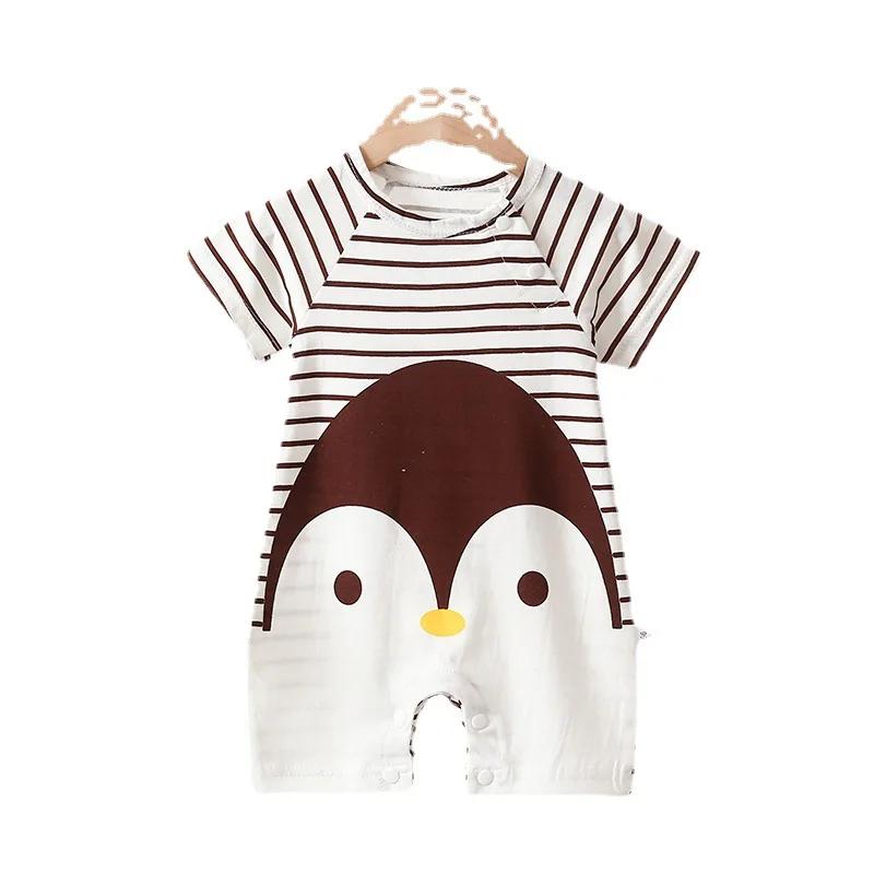 Детская одежда летняя из чистого хлопка для новорожденных мальчиков и девочек