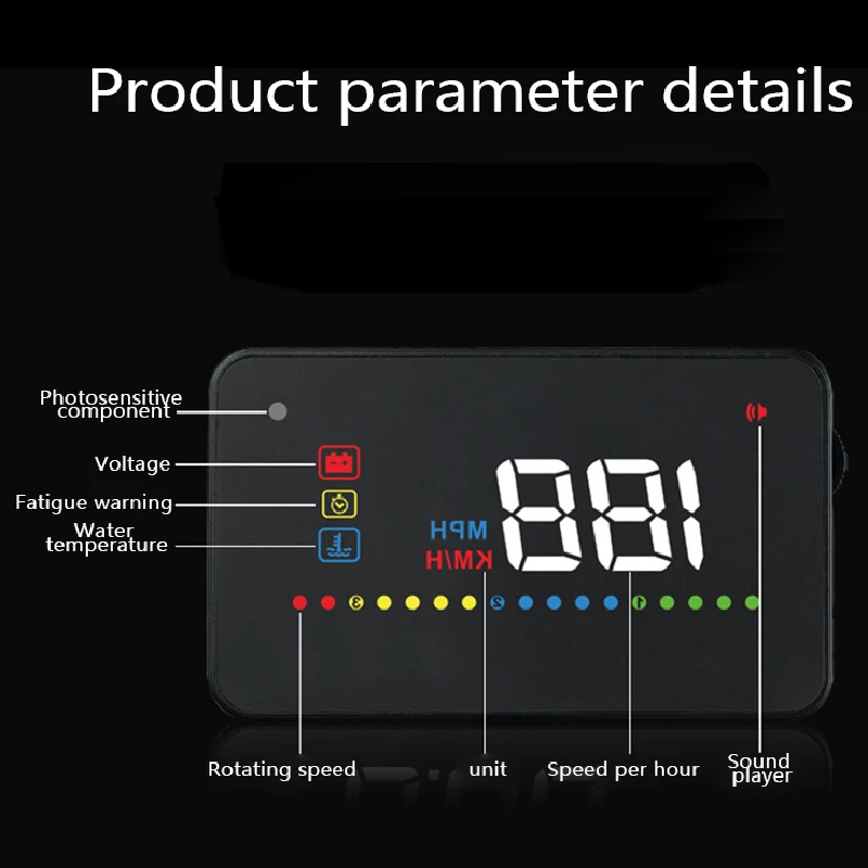 Дисплей на лобовое стекло 3 5 дюйма автомобильный проекционный дисплей ABS + PC