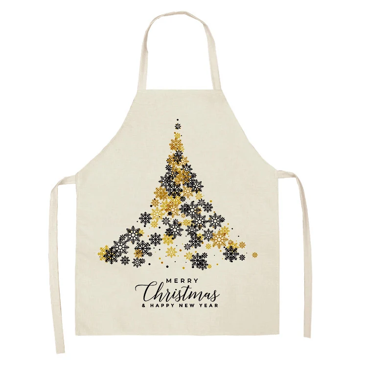 

Christmas Tree Sonw Pattern Cleaning Aprons 53*65cm Home Cooking Kitchen Apron Cook Wear Pinafore Cotton Linen Adult Bibs 46379