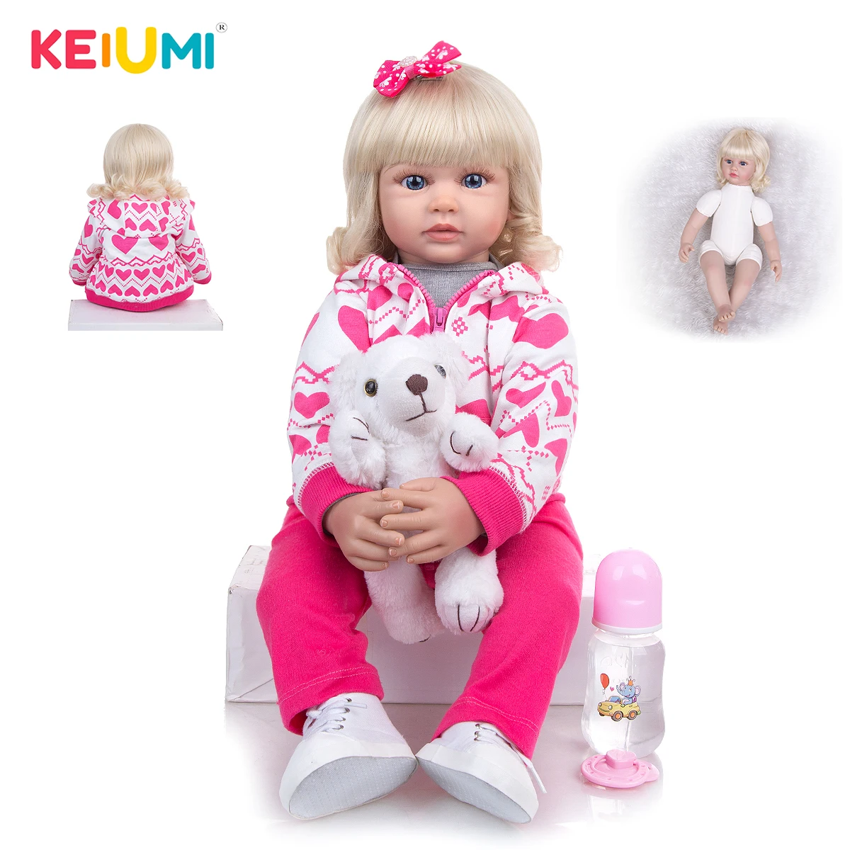 KEIUMI новый дизайн модные куклы Reborns для малышей 60 см Милая принцесса детские Reborn