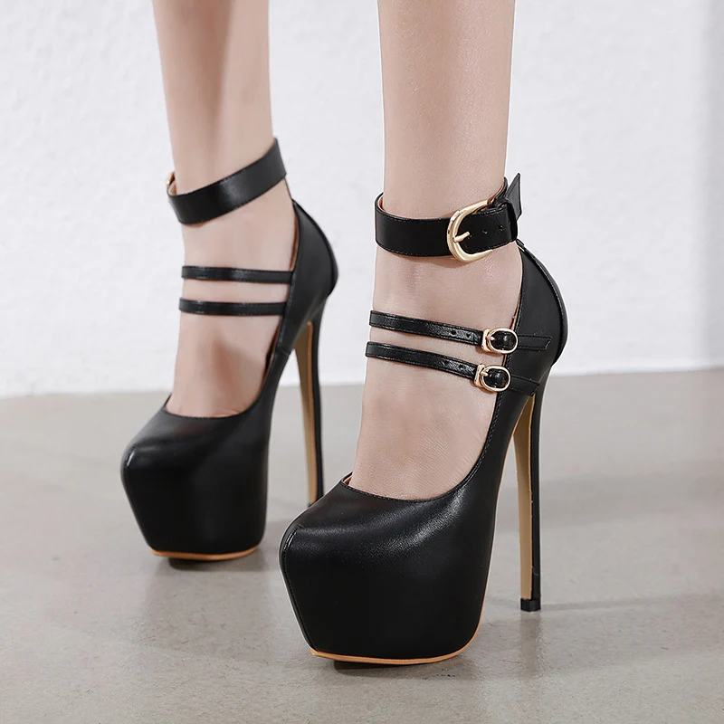 Туфли-лодочки женские на платформе высокий каблук ремешок щиколотке Свадебная