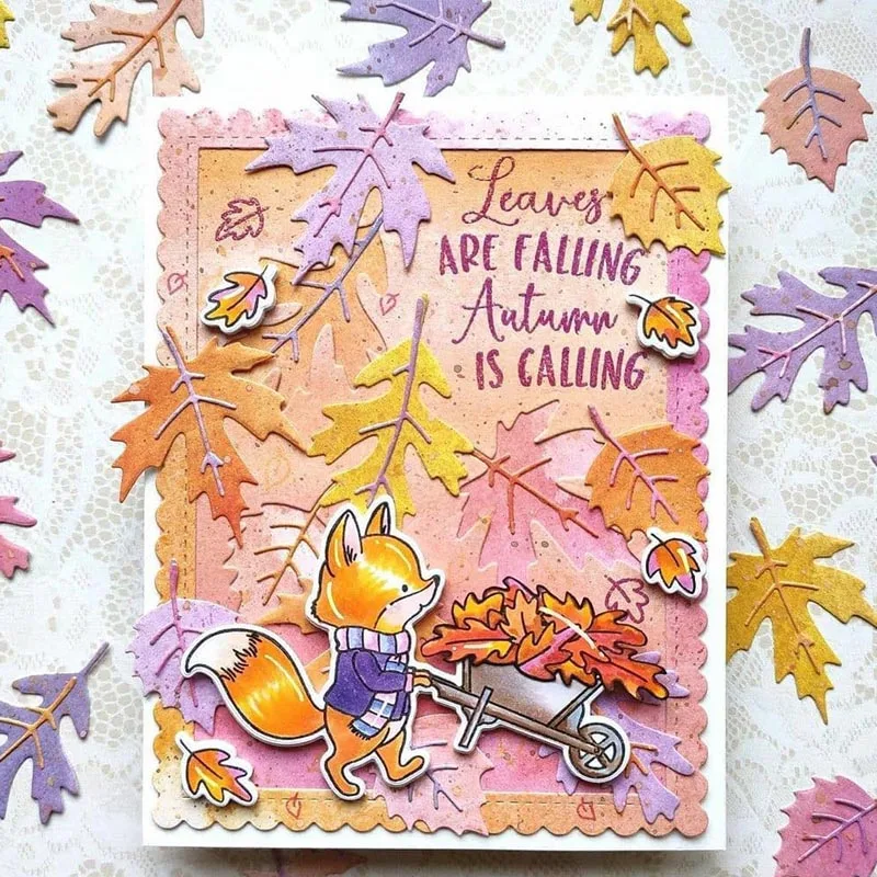 Металлические трафареты с кленовыми листьями и филбертом красивая высечка в